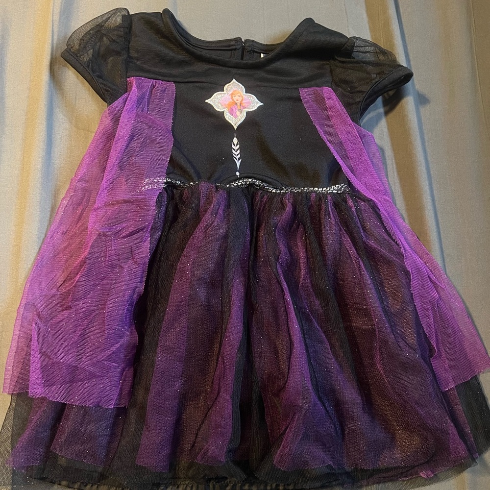 Anna Purple and Black Kids Costume Dress